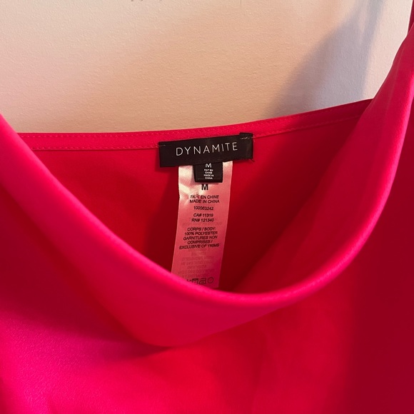 Dynamite Pink Satin Tank - Picture 8 of 8